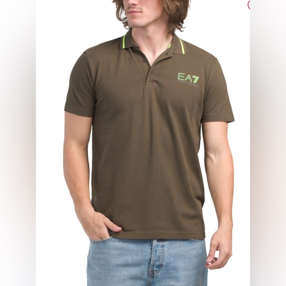 NWT - Emporio Armani Men’s EA7 Logo Polo Shirt - Size M - Picture 2 of 10